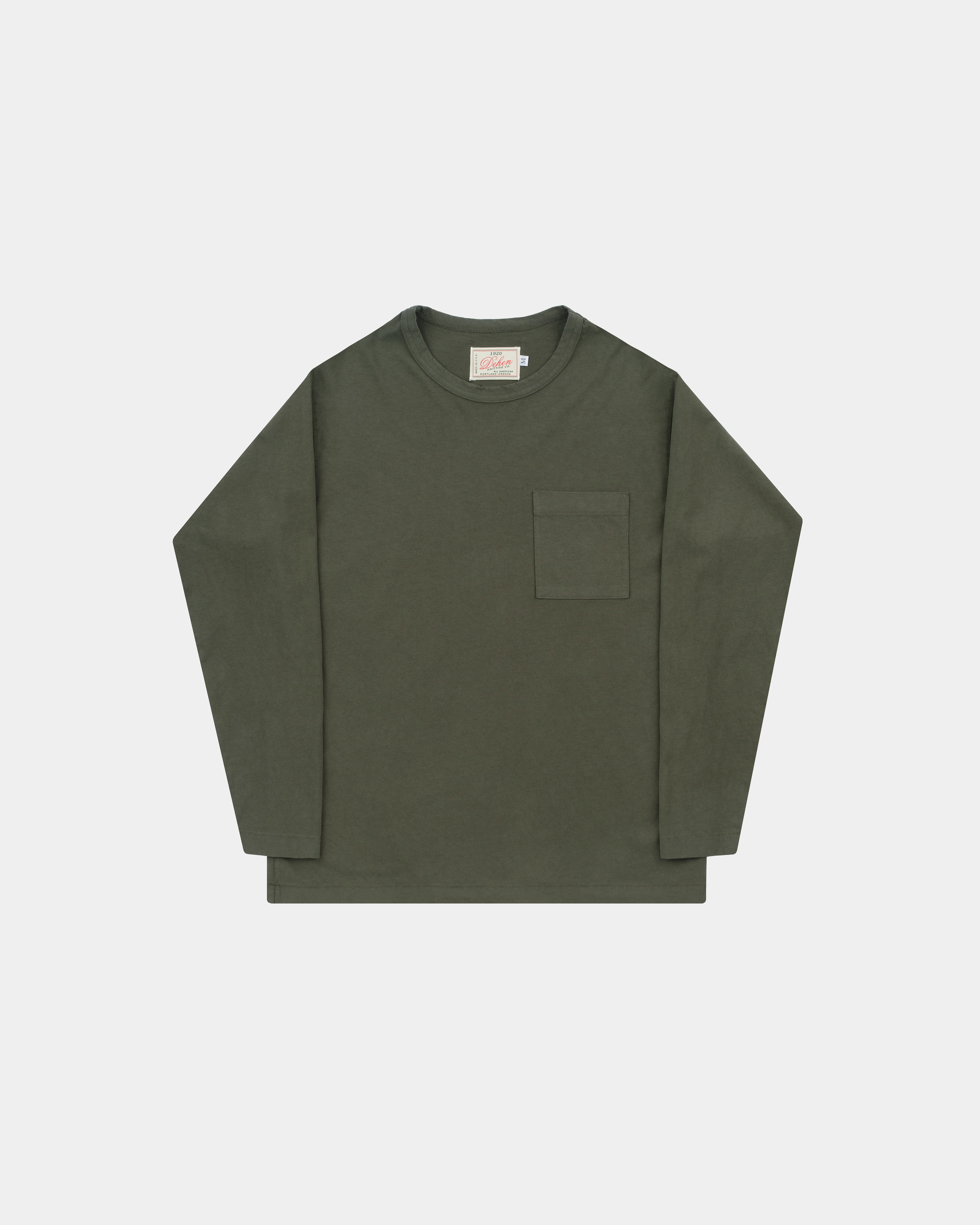 Heavy Duty Long Sleeve Tee - Single Pocket - Spruce